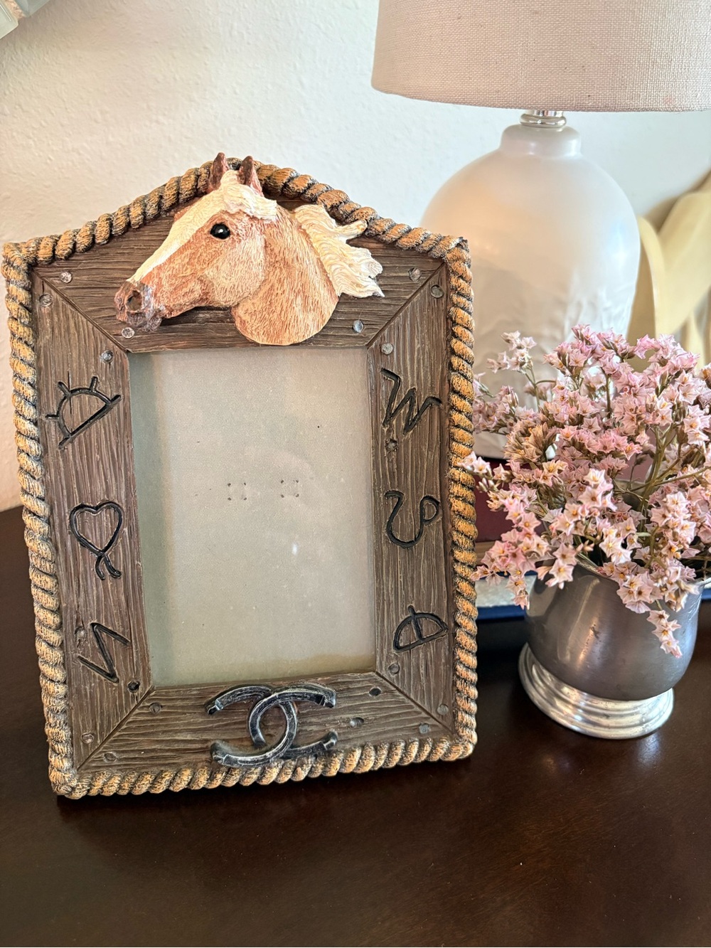 Vintage 1994 Figi Frames Horse & Brands Western Equestrian Picture Frame